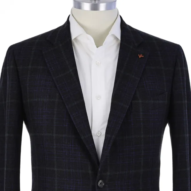 NEW $4,095 Isaia 'Dustin' Dark Graphite Wool/Cashmere 2B Men's Sport Coat US 46R