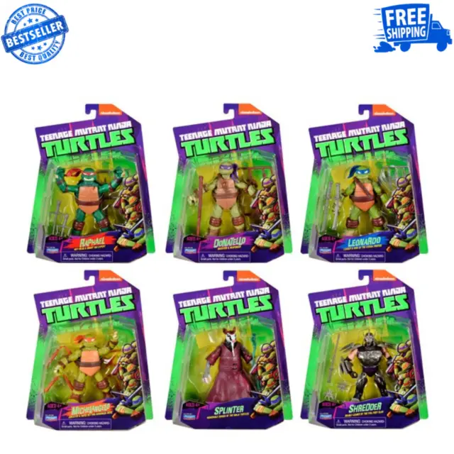 Teenage Mutant Ninja Turtles 2012 Collection Action Figure Set 6 Pieces Original