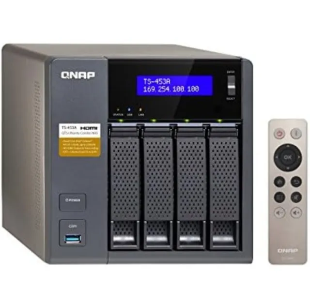 QNAP Turbo NAS TS-453A Cloud Storage Device 32TB Intel Quad Core 1.6GHz 4GB NEW
