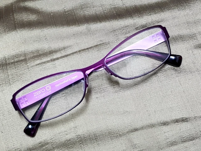 Zero G Roslyn Titanium Eyewear Gafas Púrpura Violeta Hecho A Mano Japón