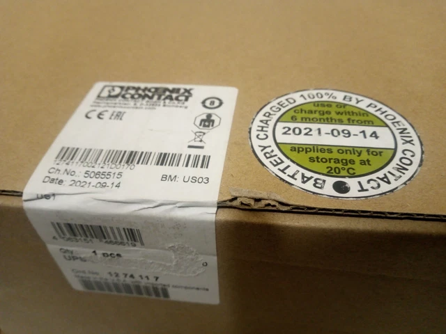 Phoenix Contact 1274117 UPS-BAT/PB/24DC/4AH Battery Backup Energy Storage -NEW