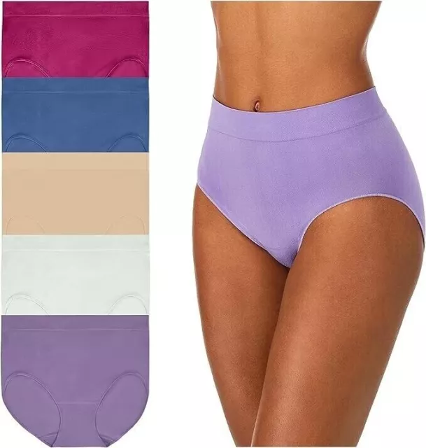 CAROLE HOCHMAN SEAMLESS Ladies Brief Underwear Cool Multi 5 Pk Variety Size  S $12.48 - PicClick