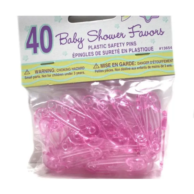 Baby Shower Novelties Mini Safety Pins Pink Plastic Sewing Kids Diaper Scrapbook