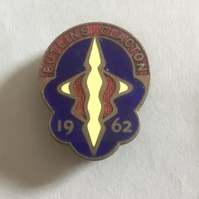 Rare old original Butlins badge :  Clacton 1962