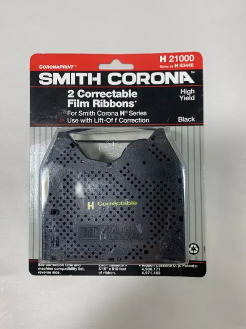 Smith Corona H 21000 63446 Typewriter H Series 2 Correctable Film Ribbons Black