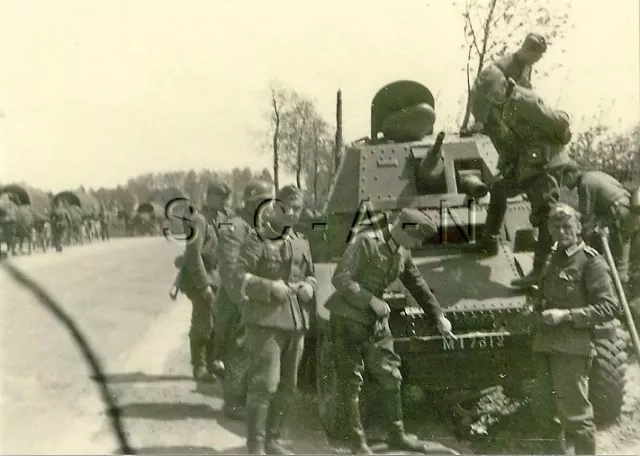 WWII German Large (5.0 x 3.5) REPRO Photo- French Panhard Armored Car 178- #2