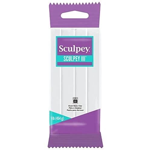 Horno de polímero Sculpey III arcilla blanco no tóxico 8 oz. barra ideal para modelos...