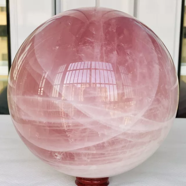 6220g Natural Pink Rose Quartz Sphere Crystal Ball Reiki Healing