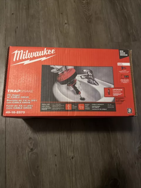 Milwaukee 49-16-2573 TRAPSNAKE 25ft. Auger with Cable Drive - Red
