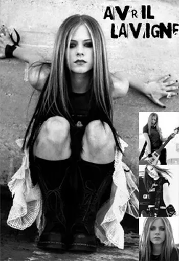 AVRIL LAVIGNE POSTER Black and White Collage HOT NEW - PRINT IMAGE PHOTO -G10