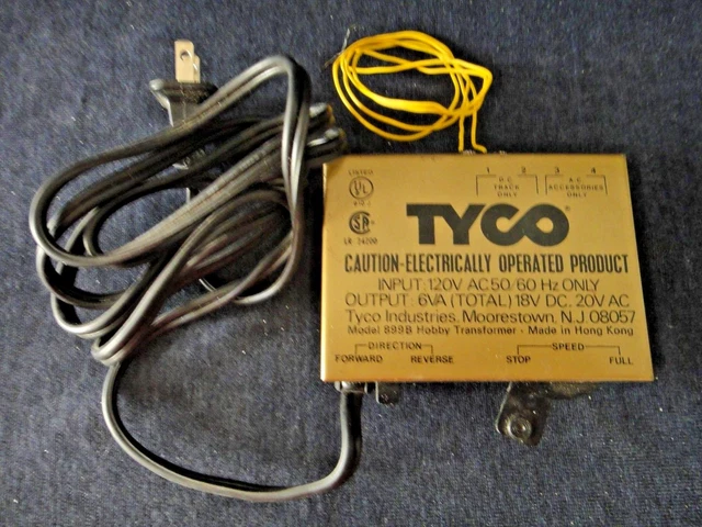L10 VINTAGE TYCO Train Transformer Model 899B input: 120V, Output: 6VA ...