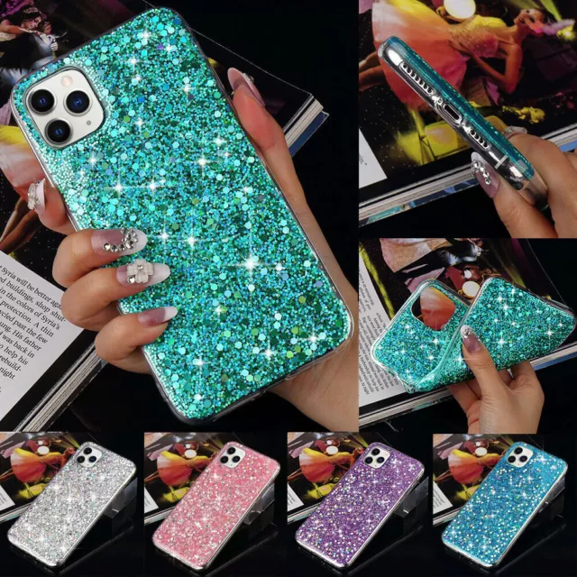 Bling Glitter Case Apple iPhone 15 Pro Max 14 13 12 11 XR 7 8 SE Plus Soft Cover