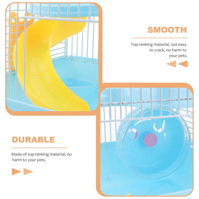 Hamster Cage Pet House Hasmter Villa Double Wall Water Bottle Pet Cage 3