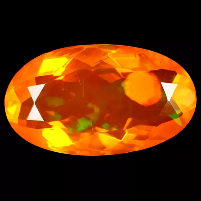 2.29 CT Beau Coupe Ovale (13 X 8 MM ) Chauffé Orange Feu Opale Desseré Pierre