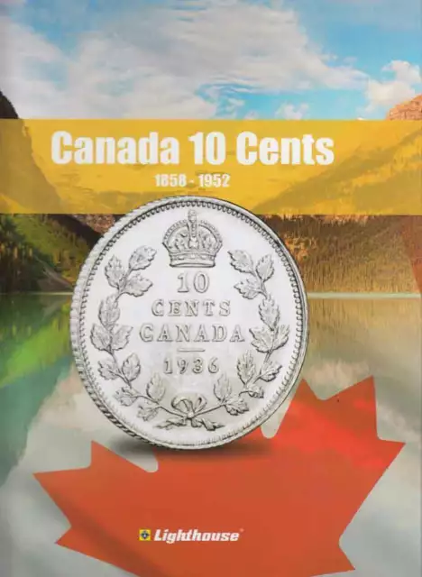 Album For Canada 10 Cents 1858-1952 Coins Lighthouse Vista Book Safe Storage NEW