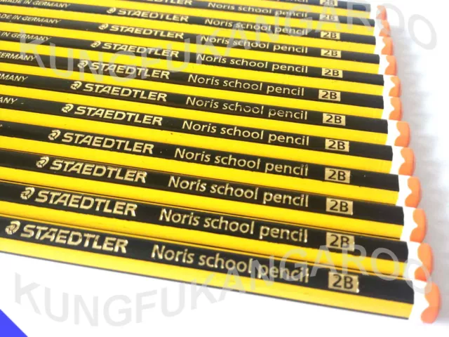 12 x STAEDTLER NORIS NORRIS 2B PENCILS BOXED DRAWING ART SKETCHING SCHOOL DESIGN