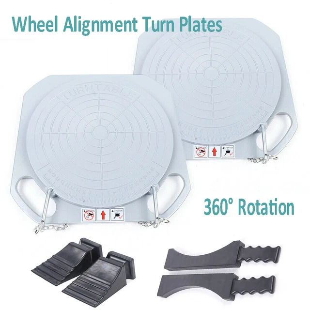 1 Pair 5Ton Wheel Alignment Turntable Plate Front End Wheel Tool Magnesium Alloy