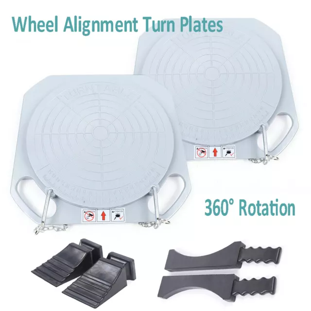 One Pair 5Ton Wheel Alignment Turn Plates Car Truck Front End Wheel Tool Durable