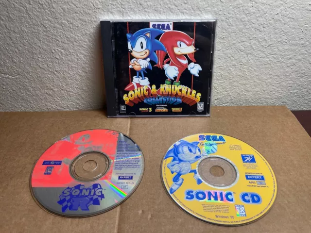 Sonic & Knuckles Collection PC CD-ROM 3 Games S3/S&K/S3&K Sega 1999  Windows95/98