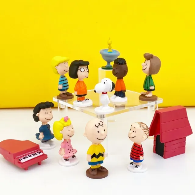 12PCS Peanuts Charlie Brown Snoopy & Friends Playset for Kids Home Decor Gift