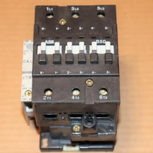 One ABB B50 B50C-* Contactor with CAL&-11 Aux Contact 24VAC Coil