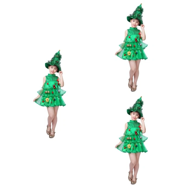 Albero di natale Cappello e Vestito Bambini di Natale Albero Di Natale Costume