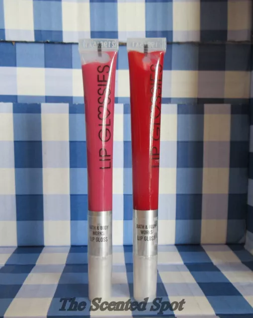 Bath & Body Works FEARLESS RUBY & BOLDLY PINK Lip Glossies Lip Gloss 0.34 oz NEW