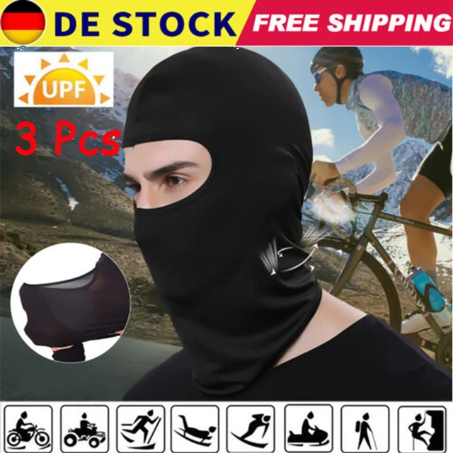 3 Pack Sturmmaske Motorrad Sturmhaube Fahrrad Kopfhaube Halswärmer Atmungsaktiv