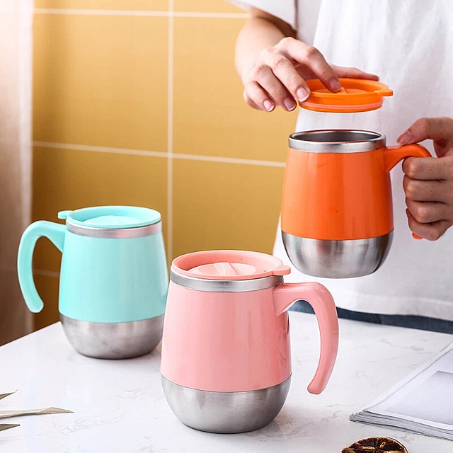 Thermos Mug Tea Coffee Thermal Cup Office Travel Mug Insulated Stainless Steel