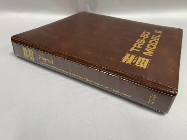 Radio Shack TRS-80 II Computer PAYROLL 8" Disk System Software & Manual (A10) Radio Shack TRS-80 II Computer PAYROLL 8" Disk System Software & Manual (A10)