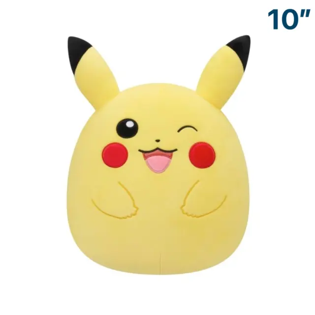 Pikachu (Wink) ~  10" Pokemon Squishmallow Plush ~ IN STOCK ~ Limit ONE Per Cust