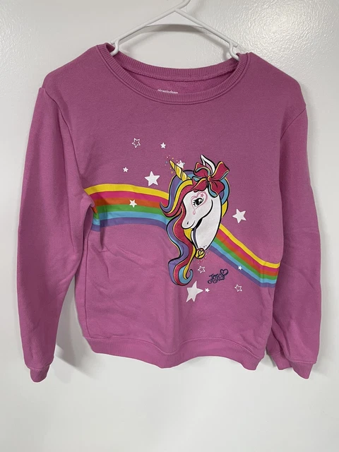 Nickelodeon Girls Jojo Siwa Unicorn Sweatshirt Size 14-16 Pink Great Condition