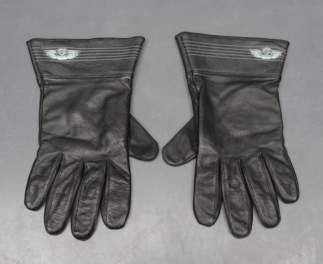 Men's Harley Davidson Sz XL Black Leather Gauntlet Motorcycle Gloves 97100-03VM