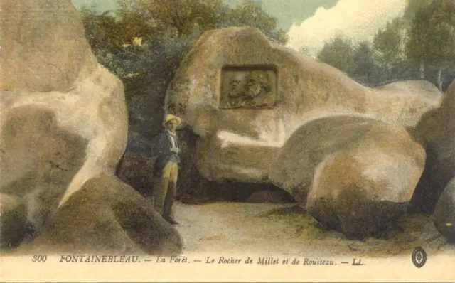 cpa FONTAINEBLEAU 300 LL the forest rock of millet