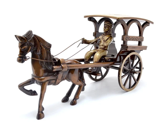 Statuette Cheval En Laiton - Mini Figurine Animal Pour Décoration Maison, Bureau Ou Voiture