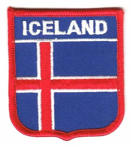 Wappen Aufnäher Island Patch Flagge Fahne