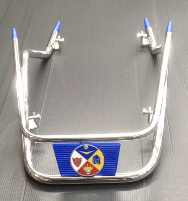 Front Bumper Bar Blue with Badge for Vespa Px by Cuppini