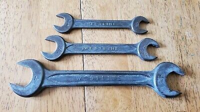 3 Vintage Westline Open End Wrenches Forged in USA