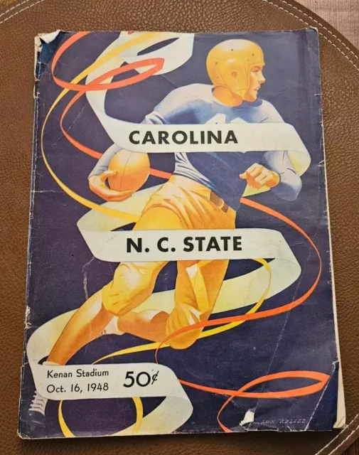 1948 CAROLINA TAR Heels UNC v NC State Wolfpack Football Program ...