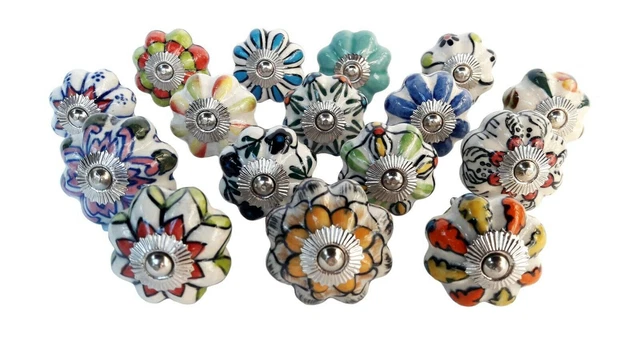 Boutons de porte en céramique couleur porte poterie boutons poignées de...