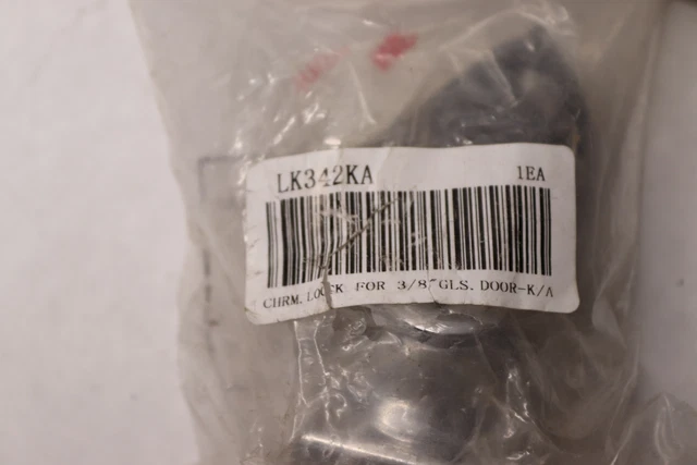 Keyed Alike Lock Chrome for 3/8 Glass Door LK342KA