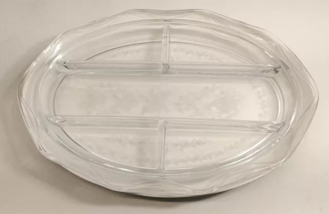 Franciscan Fancy White Stone Ware Serving Platter Tray Dish with Compartments