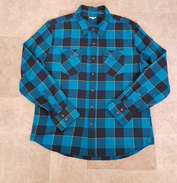 LEVIS NFL SKATE Checked Flannel Western Shirt 46