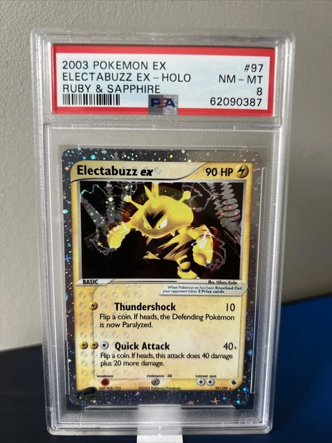 Pokemon PSA 8 Electabuzz EX Holo - EX Ruby & Sapphire 97/109 NM - MINT
