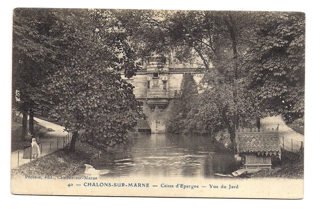 chalons-sur-marne    caisse d'épargne   vue du jard
