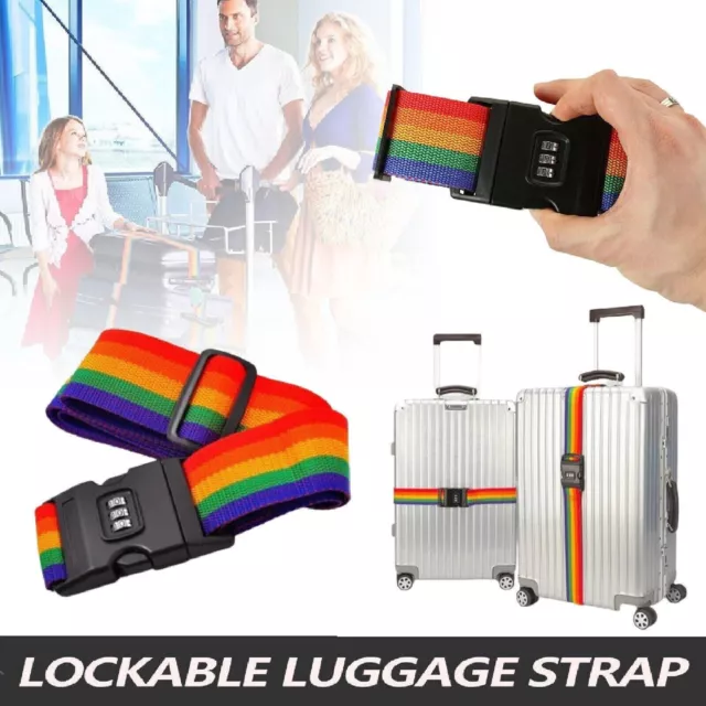 Luggage Strap Code Password Suitcase Belt Secure Lock Safe Nylon Travel Packing