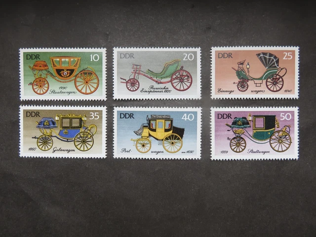 DDR 1976 Mi-Nr. DD 2147-2152 Historische Kutschen Pferdekutschen postfrisch kpl.