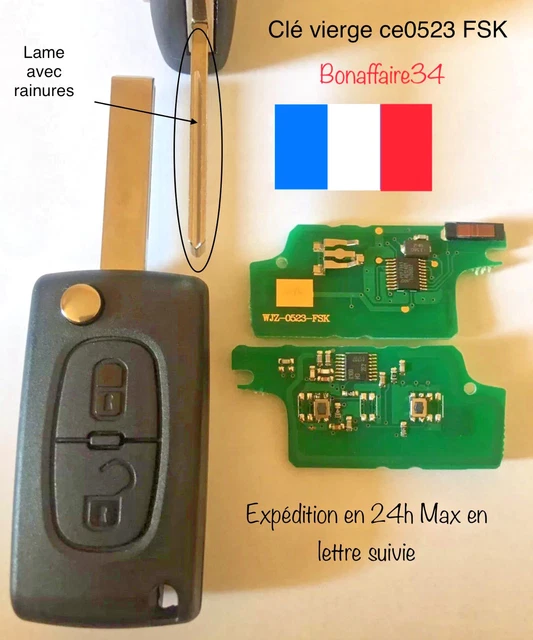 Clé Vierge ASK SS RAIN Neuf Clé Vierge CE0523 Pour Peugeot 807 - Foto 3