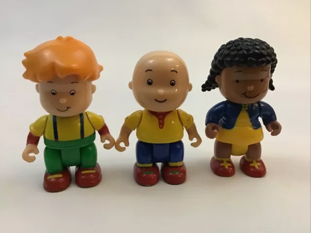 PBS Caillou Leo Clementine Caillou Figures 2.75” Cake toppers 3pc Toys Posable B