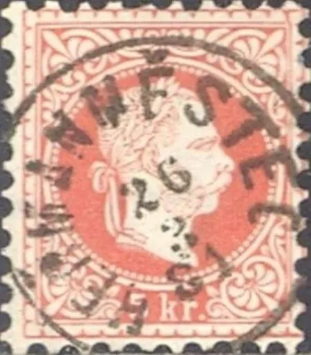 Ö-KuK - Stempel "Hermanmestec" (Böhmen) 8-Punkte auf ANK-37 (1076)